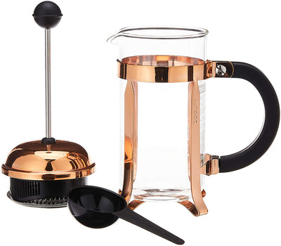 Bodum Chambord 3 Cup Cafetiere French Press Coffee Maker (Copper) with scoop