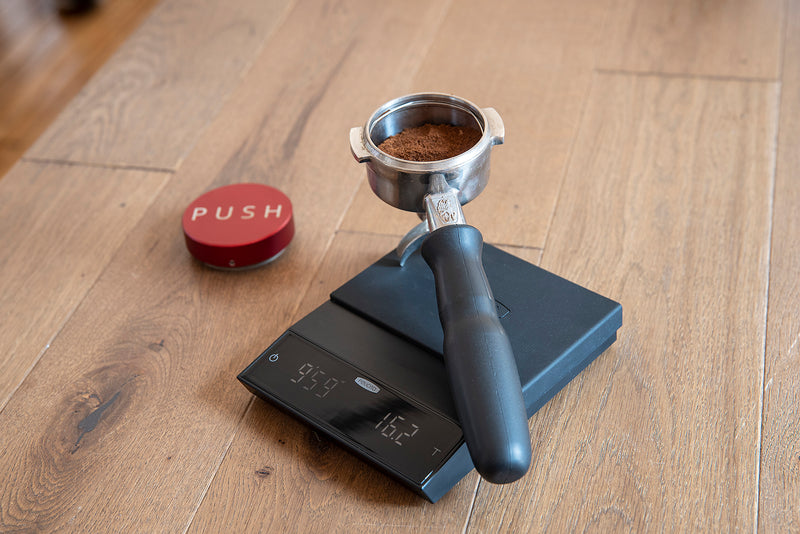 Felicita Incline Drip Coffee Scales in use