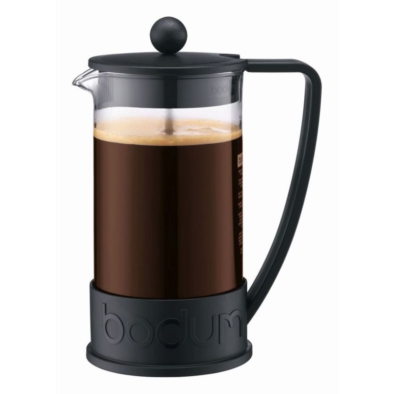 Bodum Brazil Cafetiere - 8 Cup French Press Coffee Maker (1L) - Black