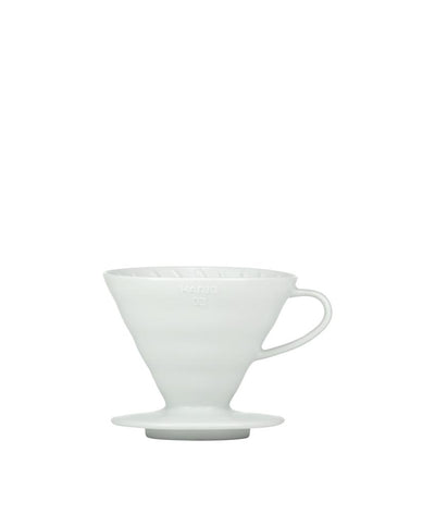 Matt White Hario V60 Ceramic Coffee Dripper - Pour Over Filter, Drip Coffee Maker