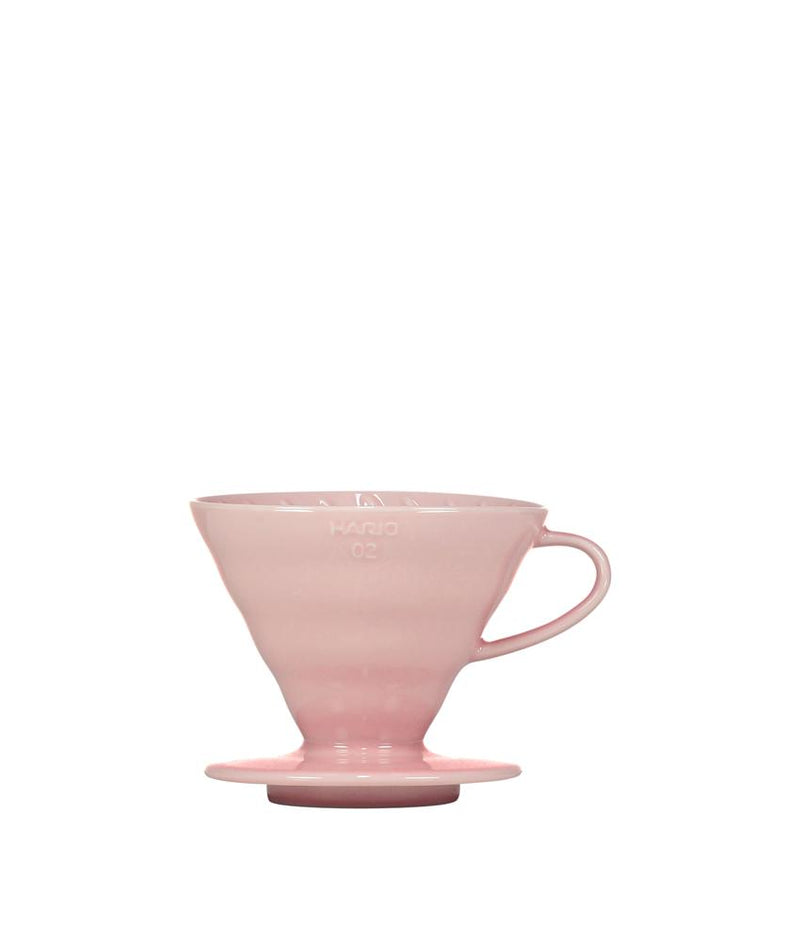 Pink Hario V60 Ceramic Coffee Dripper - Pour Over Filter, Drip Coffee Maker